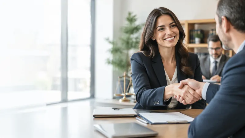 Professional handshake during a business consultation for civil liability coverage